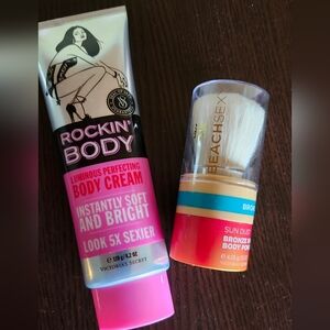 Victoria's Secret Rockin' Body Cream and Beach Sexy Bronzer Set - Pink and Gold
